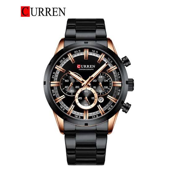 Curren 8355 Luxury Chronograph Quartz Watch – Stainless Steel Big Dial